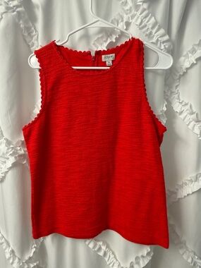 J. Crew Bright Red Sleeveless Knit Tank